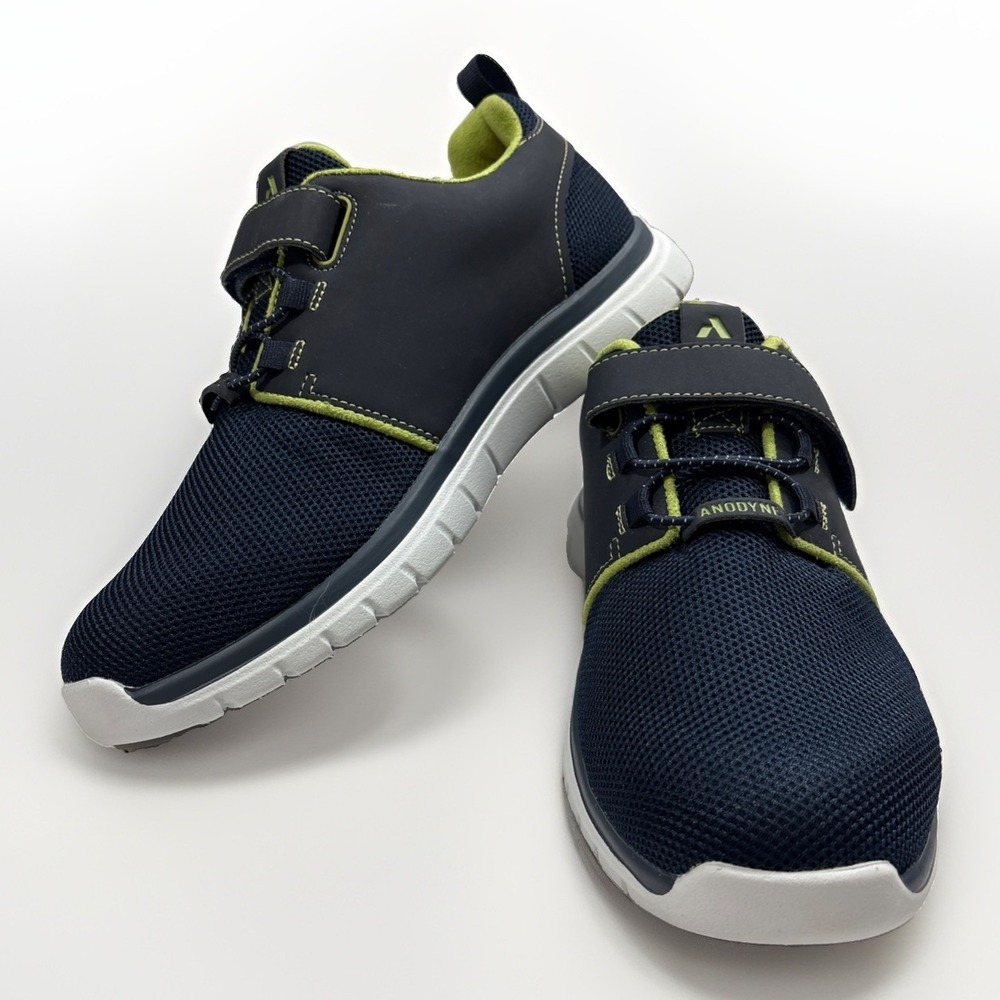Anodyne No 46 Men Sport Jogger Orthopedic Walking Shoes Navy Lime 10.5W